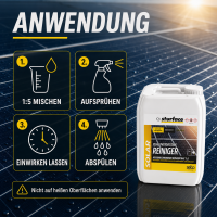 10 l Solar / Photovoltaik Reiniger Konzentrat bis zu 1: 5 verdünnbar