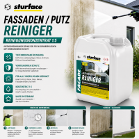 10 l Fassaden / Putz Reiniger Konzentrat bis zu 1 : 5 verdünnbar
