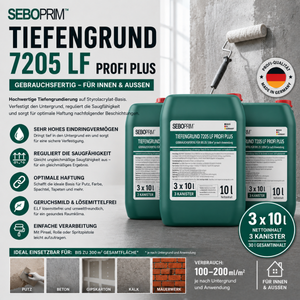 SEBO PRIM Tiefengrund 7205 LF Gebrauchsfertig 30l
