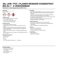 3 x10l LKW / PVC / Planen Reiniger Konzentrat bis zu 1:5...