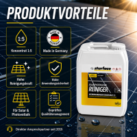 5 l Solar / Photovoltaik Reiniger Konzentrat bis zu 1: 5 verdünnbar