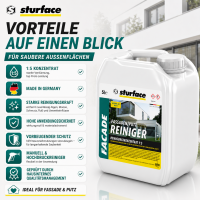 5 l Fassaden / Putz Reiniger Konzentrat bis zu 1 : 5 verdünnbar