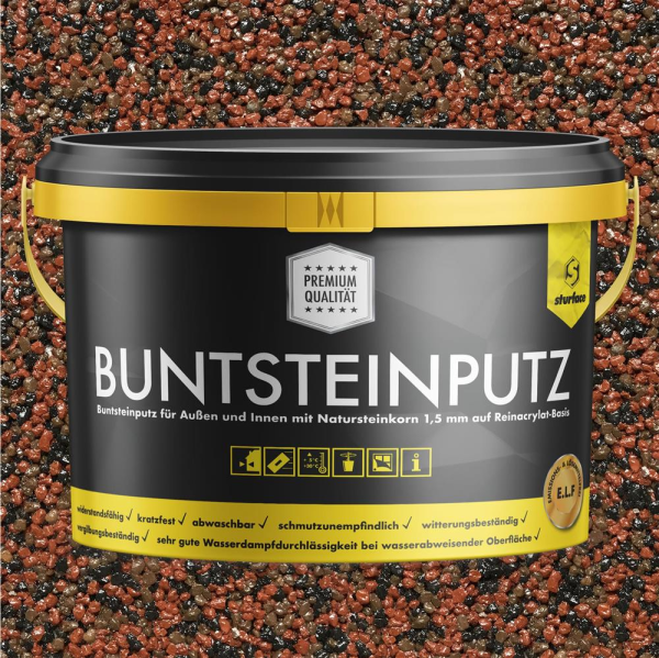 Buntsteinputz schwarz/braun/rotbraun ABLL 20kg