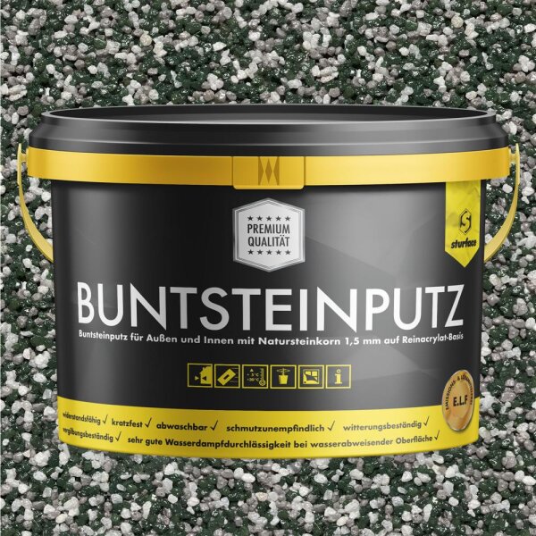 Buntsteinputz grau/grün/weiss DFFV 20kg