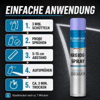 Colourfairy Kreidespray Sprühdose für Markierarbeiten weiß 750ml