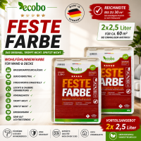 Ecobo feste Farbe weiss seidenmatt 5l (2 x 2,5l)