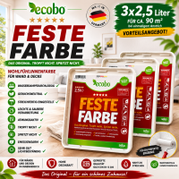 Ecobo feste Farbe weiss seidenmatt 7,5l (3 x 2,5l)