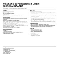 Wilckens Superweiss 2,5 Liter | Innenwandfarbe