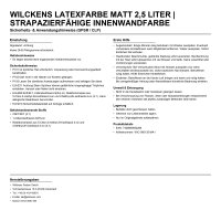 Wilckens Latexfarbe matt 2,5 Liter |...