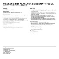 Wilckens 2in1 Klarlack seidenmatt 750 ml