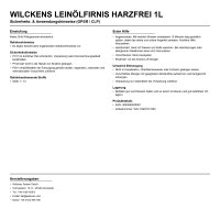 Wilckens Leinölfirnis  harzfrei 1l