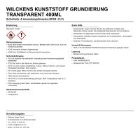 Wilckens  Kunststoff Grundierung Transparent 400ml
