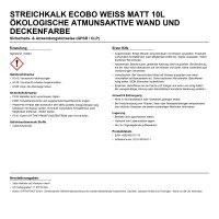 Streichkalk Ecobo weiss matt 10l